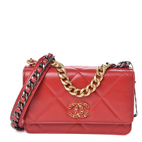 chanel wallet on chain red hard to get